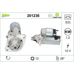 Démarreur VALEO 201236 pour FORD, VOLVO OE 1685833 VALEO
