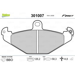 Jeu de plaquettes de frein VALEO 301007 pour CHRYSLER, VAUXHALL, RENAULT, référence d'origine 4762999 VALEO