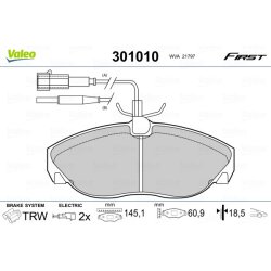 Jeu de plaquettes de frein VALEO 301010 pour CITROEN, FIAT, PEUGEOT OE 4251-17 VALEO
