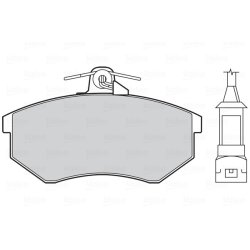 Jeu de plaquettes de frein VALEO 301016 pour AUDI, VW OE 859698151