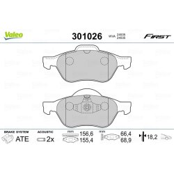Plaquettes de frein VALEO 301026 pour AUDI, RENAULT, SEAT, SKODA, VW