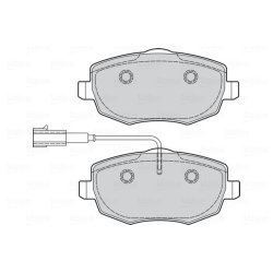 Jeu de plaquettes de frein VALEO 301042 pour LANCIA YPSILON OE 77364331