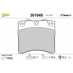 Jeu de plaquettes de frein VALEO 301048 pour VW TRANSPORTER OE 701698151A VALEO