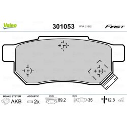 Jeu de plaquettes de frein VALEO 301053 pour HONDA, LOTUS, MG, ROVER