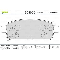 Brake Pad Set VALEO 301055 OE Ref 1605140