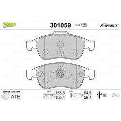 Brake Pad Set VALEO 301059 OE Ref MQ005240