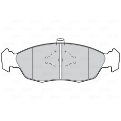 Jeu de plaquettes de frein VALEO 301074 pour CITROEN, PEUGEOT OE 1617252380