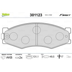 Jeu de plaquettes de frein VALEO 301123 pour NISSAN OE 4106031E85 VALEO