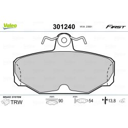 Jeu de plaquettes de frein VALEO 301240 pour AC, FORD, PANTHER, TVR OE 1111281 VALEO