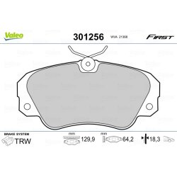 Jeu de plaquettes de frein VALEO 301256 pour VAUXHALL OMEGA, SENATOR, CARLTON VALEO