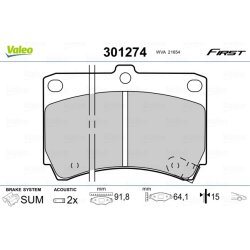 Plaquettes de frein VALEO 301274 pour KIA, MAZDA OE B092-33-29Z VALEO