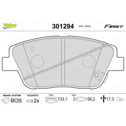 Jeu de plaquettes de frein VALEO 301294 pour HYUNDAI, KIA ELANTRA, OPTIMA VALEO