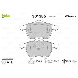 Plaquettes de frein VALEO 301355 pour AUDI, VW OE 4D0698151A VALEO