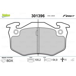 Brake Pad Set VALEO 301396 OE Ref 425146