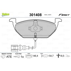 Brake Pad Set VALEO 301408 OE Ref 1J0698151D