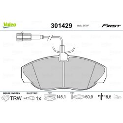 Jeu de plaquettes de frein VALEO 301429 pour CITROEN, FIAT, PEUGEOT OE 4252-26 VALEO