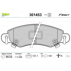 Jeu de plaquettes de frein VALEO 301453 pour VAUXHALL, SUBARU, SUZUKI OE 1605976 VALEO