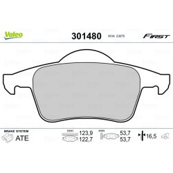 Jeu de plaquettes de frein VALEO 301480 pour VOLVO OE 272399 VALEO