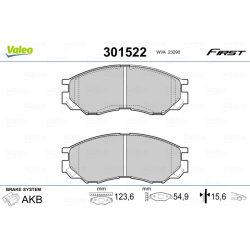 Jeu de plaquettes de frein VALEO 301522 pour MITSUBISHI OE MN102609 VALEO
