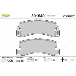 Jeu de plaquettes de frein VALEO 301540 pour LEXUS, TOYOTA OE 04466-02010 VALEO