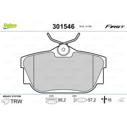 Brake Pad Set VALEO 301546 OE Ref 6000620052