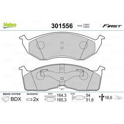 Jeu de plaquettes de frein VALEO 301556 pour CHRYSLER, DODGE, PLYMOUTH OE 4728124 VALEO