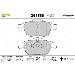 Plaquettes de frein VALEO 301566 pour RENAULT, référence d'origine 410600012R VALEO
