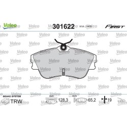 Jeu de plaquettes de frein VALEO 301622 pour VW TRANSPORTER OE 701698151D VALEO