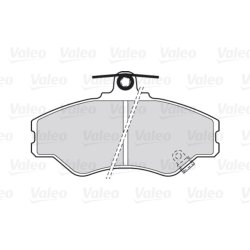Jeu de plaquettes de frein VALEO 301634 pour HYUNDAI GRACE, GRAND, H100