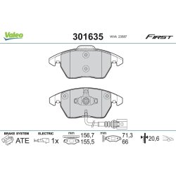 Brake Pad Set VALEO 301635 OE Ref 1K0698151