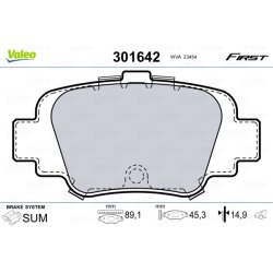 Jeu de plaquettes de frein VALEO 301642 pour NISSAN MICRA OE 44060-99B25