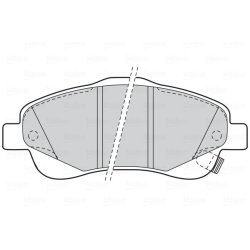 Jeu de plaquettes de frein VALEO 301665 pour TOYOTA AVENSIS, COROLLA OE 04465-05130