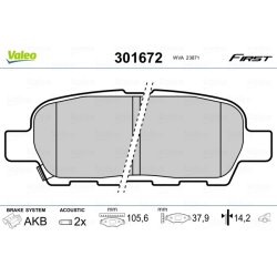 Brake Pad Set VALEO 301672 OE Ref 44060AL585