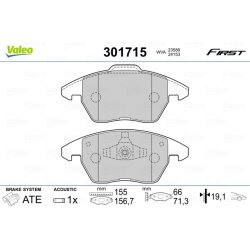 Jeu de plaquettes de frein VALEO 301715 pour CITROEN, PEUGEOT OE 1609987980 VALEO