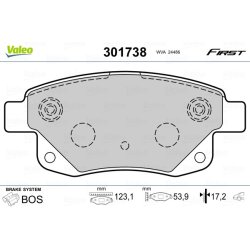 Jeu de plaquettes de frein VALEO 301738 pour FORD TRANSIT OE 1371454 VALEO