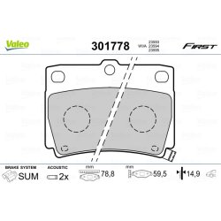 Jeu de plaquettes de frein VALEO 301778 pour MITSUBISHI GALLOPER, PAJERO VALEO