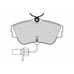 Jeu de plaquettes de frein VALEO 301814 pour VW TRANSPORTER OE 7D0698151B