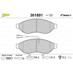 Brake Pad Set VALEO 301891 OE Ref 1411457380