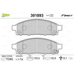 Jeu de plaquettes de frein VALEO 301893 pour MITSUBISHI L200, PAJERO OE 4605A198 VALEO