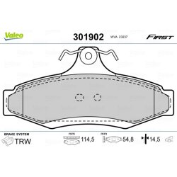 Jeu de plaquettes de frein VALEO 301902 pour CHEVROLET, DAEWOO, GM KOREA et plus encore... VALEO
