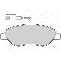 Jeu de plaquettes de frein VALEO 302026 pour ALFA ROMEO, CHRYSLER, FIAT, LANCIA