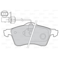 Jeu de plaquettes de frein VALEO 302047 pour VW CALIFORNIA, POLO, TRANSPORTER