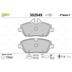 Jeu de plaquettes de frein VALEO 302049 pour BMW, MINI OE 2288854