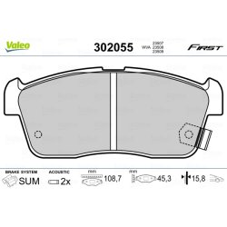Jeu de plaquettes de frein VALEO 302055 pour DAIHATSU, NISSAN, SUBARU, SUZUKI et plus. VALEO