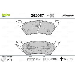 Jeu de plaquettes de frein VALEO 302057 pour CHRYSLER, DODGE OE 05019805AA VALEO