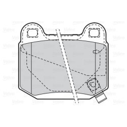 Jeu de plaquettes de frein VALEO 302081 pour MASERATI, MITSUBISHI, NISSAN et plus encore...