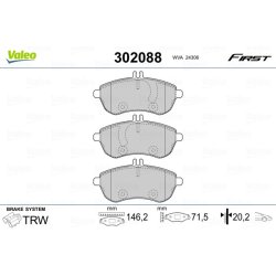 Jeu de plaquettes de frein VALEO 302088 pour MERCEDES OE 0004200305 VALEO