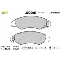 Jeu de plaquettes de frein VALEO 302095 pour HOLDEN, SUBARU, SUZUKI OE 55200-80E10 VALEO