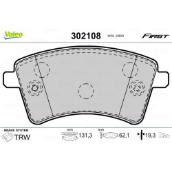 Jeu de plaquettes de frein VALEO 302108 pour MERCEDES, RENAULT, référence d'origine 4154210310 VALEO