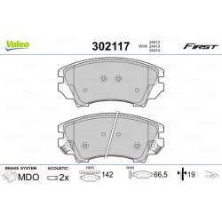 Jeu de plaquettes de frein VALEO 302117 pour CHEVROLET, HOLDEN, VAUXHALL et plus encore... VALEO